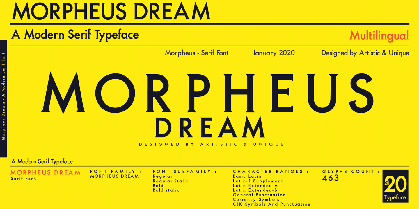 Ejemplo de fuente Morpheus Dream #15